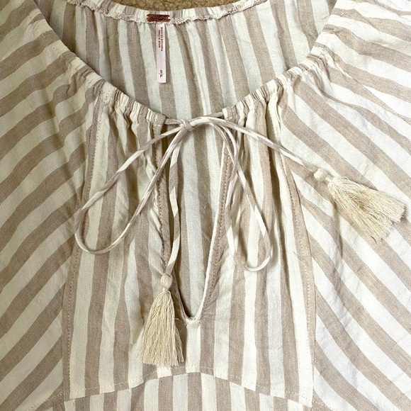 Free People Tops - Free People Bell Sleeve Striped  Tunic